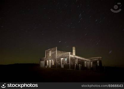 Star Trails Night Photography Saskatchewan Canada dark