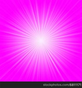 Starburst background, sunbeams going in all directions, pink and white