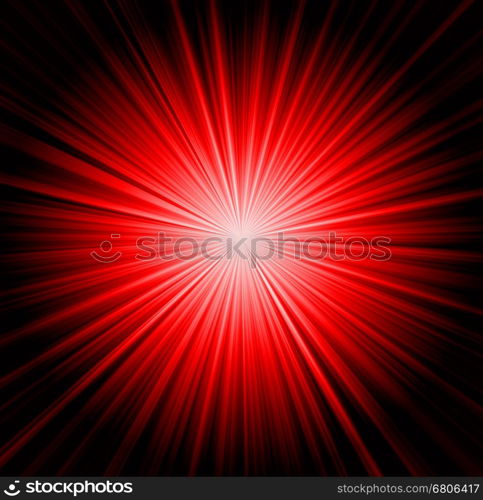 Starburst background, sunbeams going in all directions, red and black