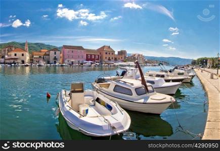 Stari Grad waterfront view, island of Hvar, Croatia