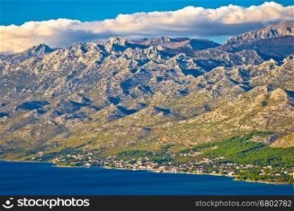 Starigrad Paklenica and Velebit mountain view, Lika, Croatia