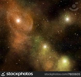 starry background of stars and nebulas in deep outer space