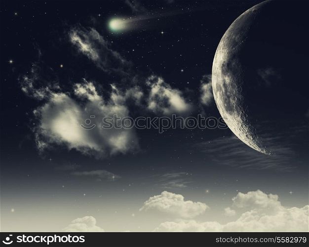 Starry midnight, abstract environmental backgrounds