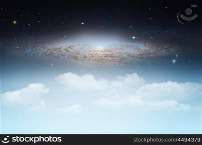 Starry night, abstract natural backgrounds with night skies and clouds
