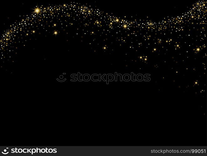 Starry Wave on Black Background