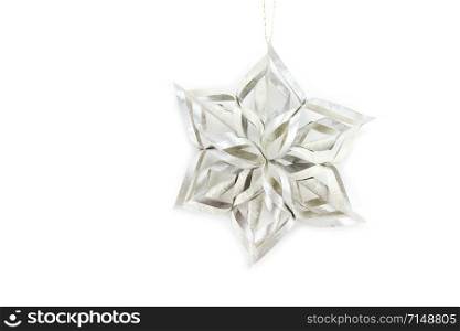 Stars and christmas decoration isolated on white background. Hand made