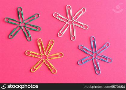 Stars made out of paper clips