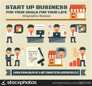 Start Up Business,Vector Infographic Business Elements