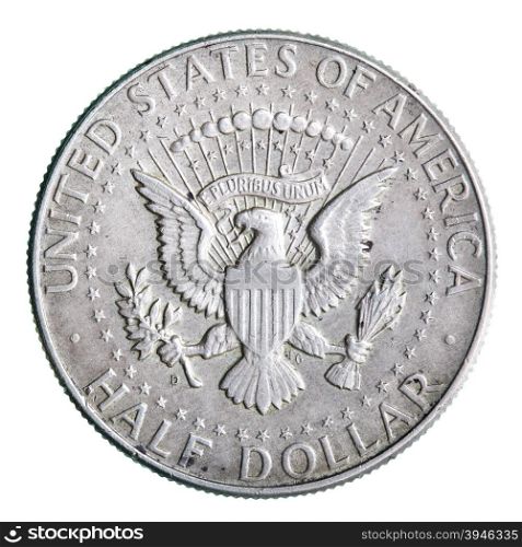 State Emblem of USA on the half dollar coin