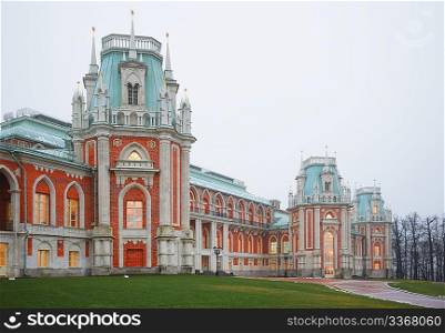 State historical and architectural museum-reserve Tsaritsyno in Moscow, Russia.