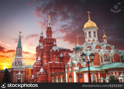 State National History Museum of Russia. Located on the red square of Moscow