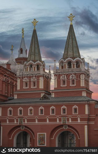 State National History Museum of Russia. Located on the red square of Moscow