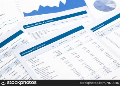 statements of operations, business report and paperwork