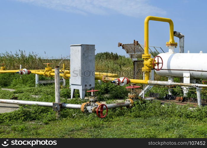 Station for preliminary separation and heating of oil emulsion. Equipment at the oil and gas field.. Station for preliminary separation and heating of oil emulsion. Equipment at the oil and gas field