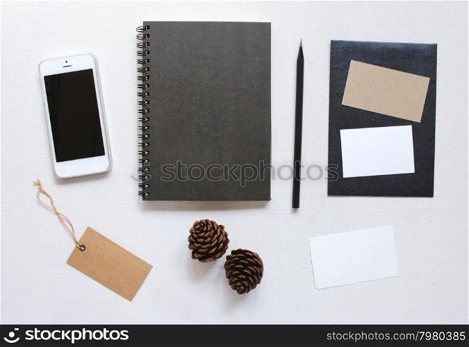 Stationery and identity mock up set with modern style