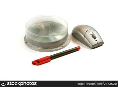 Stationery CD pen and Mouse. Stationery, General daily usage, CD, CD pen and Computer Mouse