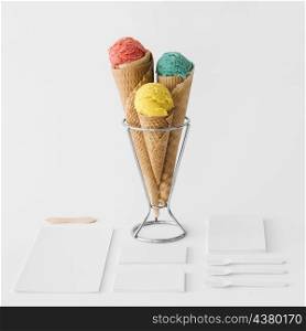 stationery ice cream concept
