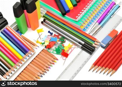 stationery isolated on a white