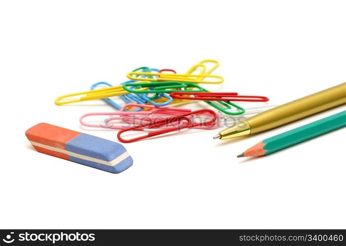 stationery isolated on a white background