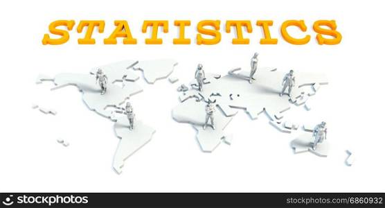 Statistics Concept with a Global Business Team. Statistics Concept with Business Team