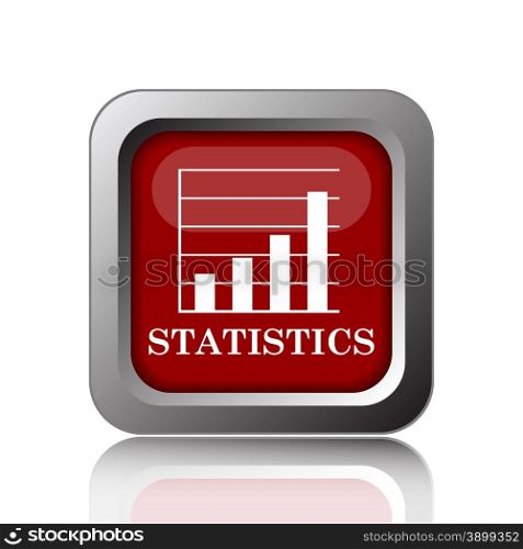 Statistics icon. Internet button on white background