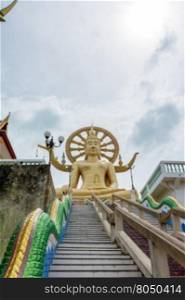 Statue at Big Buddha area in Wat Plai Laem, Koh Samui,Thailand
