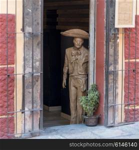 Statue at entrance of building, Zona Centro, San Miguel de Allende, Guanajuato, Mexico