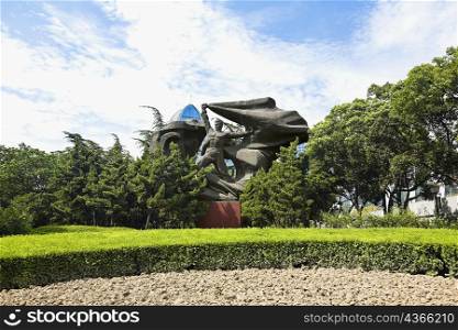 Statue in a park, Huangpu Park, Shanghai, China