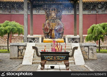 Statue in a temple, Dai Temple, Tai&acute;an, Shandong Province, China