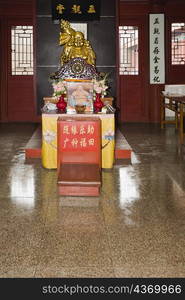 Statue in a temple, Zhanshan Temple, Qingdao, Shandong Province, China