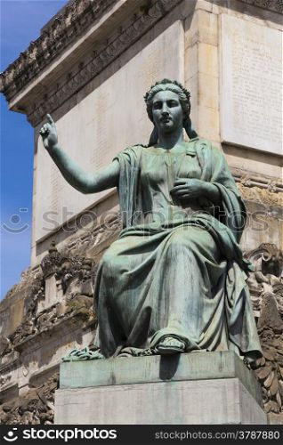 Statue in the Colonne du Congres, Brussels, Belgium, Europe