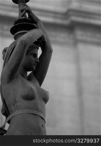Statue Lamp Posts outside Palais Garnier in Paris France