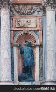Statue near San Marco Campanile, Venice, Italy&#xA;