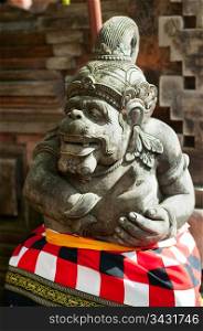 Statue of Balinese demon in Ubud, Indonesia