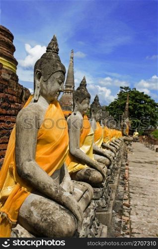 Statue of Buddha in Ayutthaya, Thailand. Worship