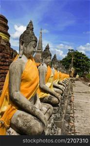 Statue of Buddha in Ayutthaya, Thailand. Worship