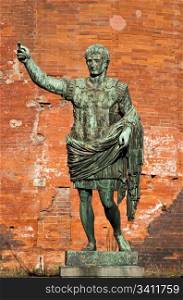 Statue of Cesare Augustus in Torino - Italy: concept of leadership
