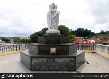 Statue of chinese bodhisattva Guanyn in Jerantut, Malaysia