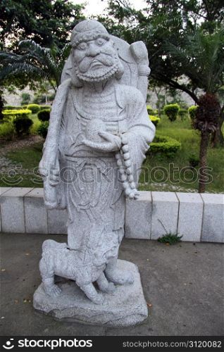 Statue of chinese buddha in Chongwu, China