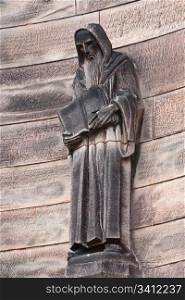 Statue of Christian monk in Edimburgh castle - Scotland