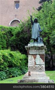 Statue of Cola Di Rienzo by Girolamo Masini in Rome, Italy
