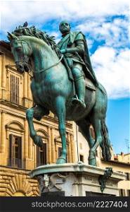 Statue of Cosimo I de Medici in Florence, Italy