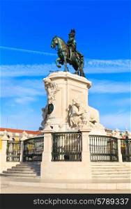 statue of D.Jose I on commerce square in Lisbon, Portugal