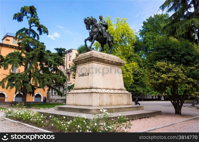 Statue of Garibaldi in Verona, Italy