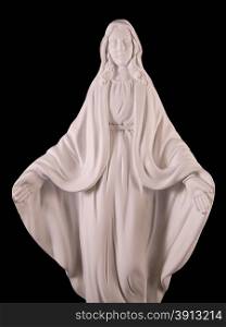 Statue of holy mary. White statue of holy mary