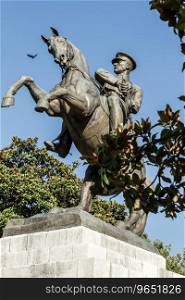 Statue of Honor aka Ataturk monument in Samsun, Turkey dedicated to the landing of Ataturk in Samsun initiating Turkish War of Independence.