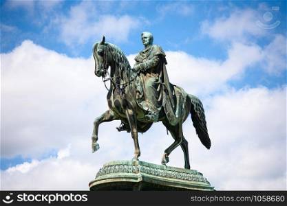 Statue of King John of Saxony in Dresden, Germany. Statue of King Johann John , Dresden, Germany