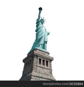 Statue of Liberty isolated on white clipping path inside in New . Statue of Liberty isolated on white clipping path inside in New York City, USA. Statue of Liberty isolated on white clipping path inside in New York City, USA