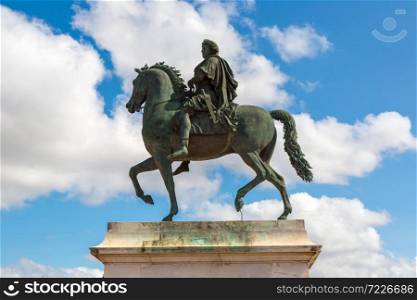 Statue of Louis XIV in Lyon, France in a beautiful summer day