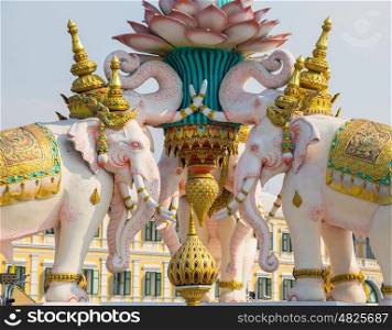 Statue of pink elephants Bangkok Thailand. Statue of pink elephants Bangkok Thailand.